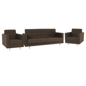 Szövetborítású komplett 3+1+1, Csokoládébarna, AMEDIA kép