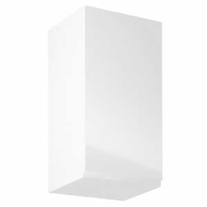 Felsőszekrény, fehér/fehér extra magasfényű, jobbos, AURORA G40 kép