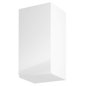 Felsőszekrény, fehér/fehér extra magasfényű, balos, AURORA G40 kép