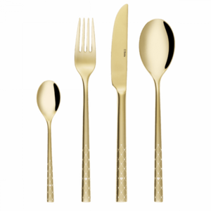 16 db-os evőeszközkészlet - Living PVD pezsgőszínű - Laser Love - 107076 kép