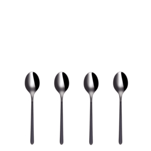 4 db-os kávéskanál készlet - Porto PVD sötét titán / fekete homokfúvott - 110292 kép