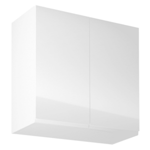 Felsőszekrény, fehér/fehér extra magasfényű, AURORA G80 kép