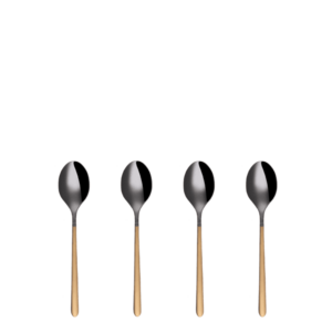 Mokkáskanál 4 darabos készlet - Porto PVD sötét titán / arany homokfúvott - 110297 kép