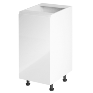 Alsószekrény, fehér/fehér extra magasfényű, balos, AURORA D40 kép
