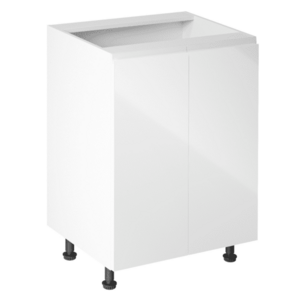 Alsószekrény, fehér/fehér extra magasfényű, AURORA D602F kép