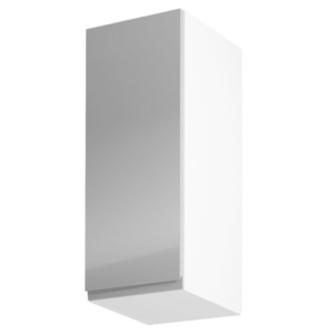 Felsőszekrény, fehér/szürke extra magasfényű, balos, AURORA G30 kép