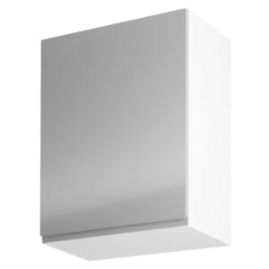 Felsőszekrény, fehér/szürke extra magasfényű, balos, AURORA G601F kép