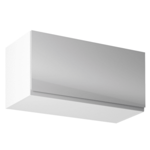 Felsőszekrény, fehér/szürke extra magasfényű, AURORA G80K kép