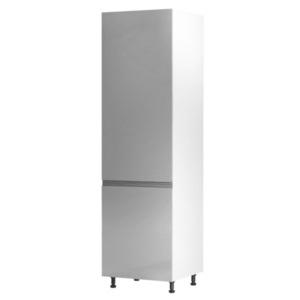 Hűtőgép szekrény, fehér/szürke extra magasfényű, balos, AURORA D60R kép