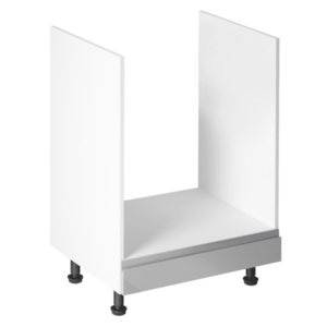 Szekrény a beépíthető készülékekhez, fehér/szürke extra magasfényű, AURORA D60ZK kép