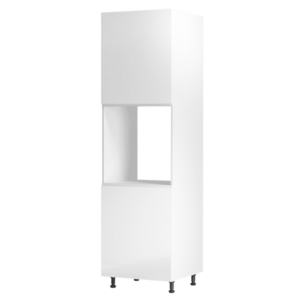 Élelmiszer szekrény, fehér/fehér extra magasfényű, bal, AURORA D60P kép