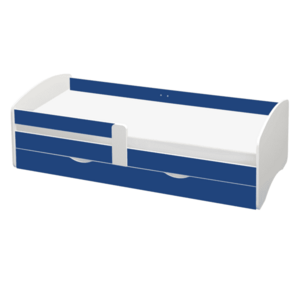 Ágy ráccsal és tárhellyel 80x160, fehér/kék, COCOLINO kép