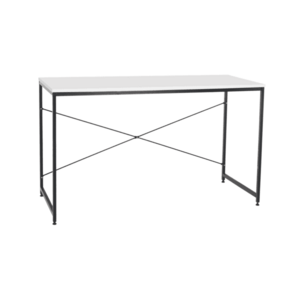 Íróasztal, fehér/fekete, 120x60 cm, MELLORA kép