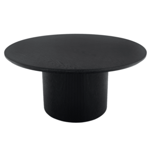 Dohányzóasztal, fekete, átmérő 80 cm, MAHIR TYP 2 kép