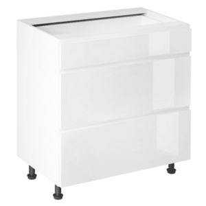 Alsószekrény, fehér/fehér extra magasfényű HG, AURORA D80S3 kép