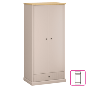 Szekrény, szürkésbarna Taupe/kő tölgy, IDOL 2D1S kép