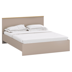 Ágy, 160x200, szürkésbarna Taupe/kő tölgy, IDOL kép