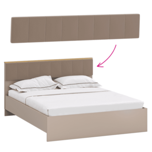 Ágyvég panel, szürkésbarna Taupe szövet, IDOL kép