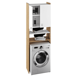Mosógép szekrény, sonoma tölgyfa/fehér, NATALI NEW kép