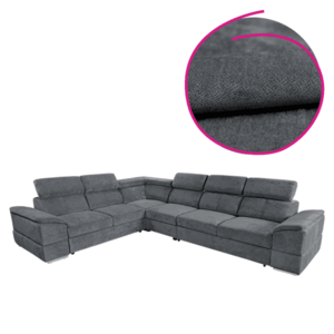 Ülőgarnitúra, sötétszürke Sereno szövet, SEGORIA LUX kép