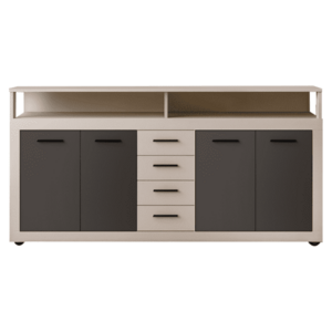 Kombinált komód, kasmír/fekete, LUNYSA kép