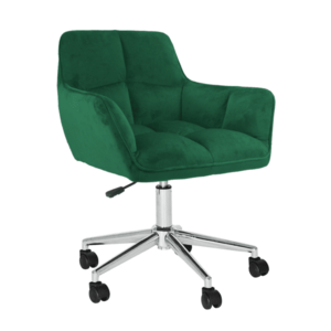 Irodai szék, smaragd selymes szövet/króm, HAGRID NEW kép