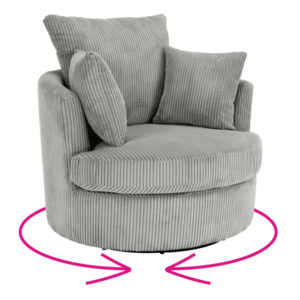 Relaxációs forgófotel, világosszürke, SALTER kép