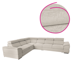 Ülőgarnitúra, tejszínes Majestic szövet, SEGORIA LUX kép