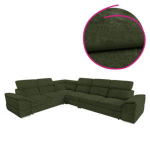 Ülőgarnitúra, sötétzöld Sereno szövet, SEGORIA LUX kép