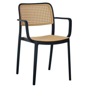 Rakásolható szék, fekete/bézs, RAVID NEW TYP 2 kép
