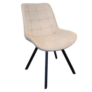 Étkezőszék, bézs Velvet szövet/fekete, SAMIRA kép
