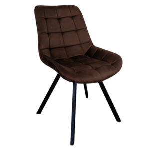 Étkezőszék, sötétbarna Velvet szövet/fekete, SAMIRA kép