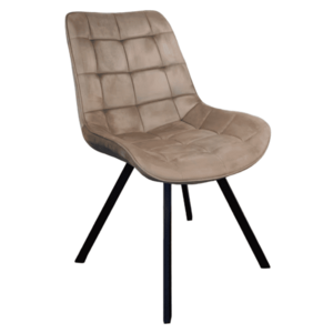 Étkezőszék, szürkésbarna Taupe Velvet szövet/fekete, SAMIRA kép