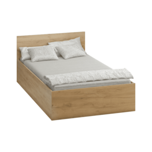 Ágy fém ráccsal és tárolóhellyel, 120x200, artisan tölgy, DOLI kép