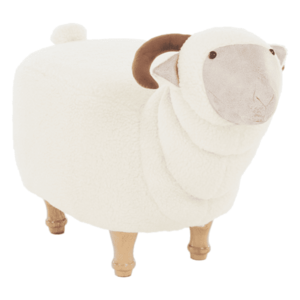 Puff kisbárány alakban, fehér/natúr, VISALI kép