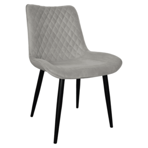 Étkezőszék, világosszürke/fekete, DELORA kép