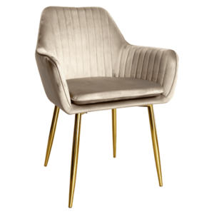 Étkezőfotel, szürkésbarna taupe Velvet szövet/gold króm-arany, ADLAR kép
