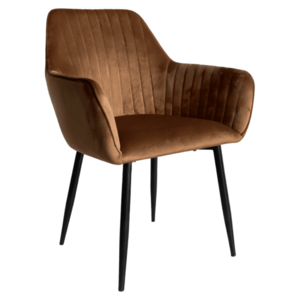 Étkezőfotel, barna Velvet szövet/fekete, ZIRKOS kép