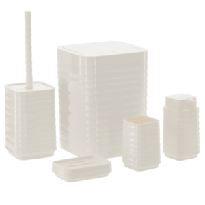Fürdőszobai tartozékkészlet, 5 részes, fehér, MATIO kép