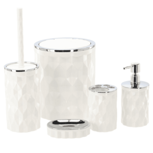 Fürdőszobai tartozékkészlet, 5 részes, fehér, RABER kép