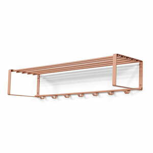 Lazacszínű fém fali fogas polccal 100 cm Rex – Spinder Design kép