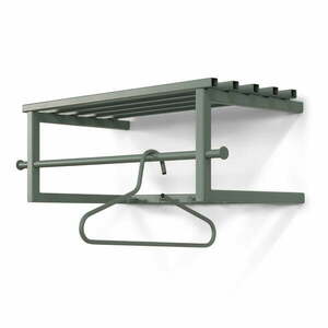 Szürkészöld fém fali fogas polccal 76 cm Marco – Spinder Design kép