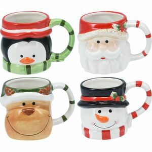 4 darab karácsonyi kerámia bögre szett 250–280 ml kép