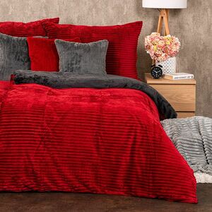 4Home Stripe mikroflanel ágyneműhuzat bordó, 140 x 200 cm, 70 x 90 cm, bordó kép