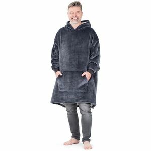 4Home Antracit mikroplüss gyapjú hatású takarópulóver, szürke, uni L - férfi kép