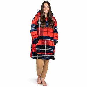 4Home Kockás mikroplüss gyapjú hatású takarópulóver, uni M - női kép