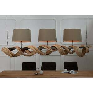 VIGINE barna újrahasznosított fa függőlámpa 160cm kép