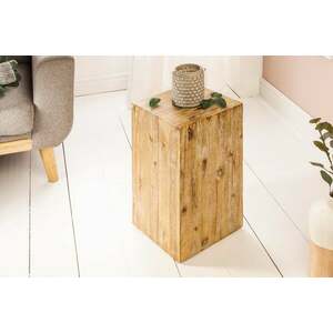 COLUMNA szürke akácfa lerakóasztal 50cm kép