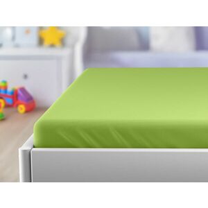 Jersey gyerek lepedő kiságyba zöld 70x140 cm kép