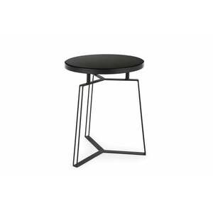 ZAIRA fekete lerakóasztal 40cm átmérő kép